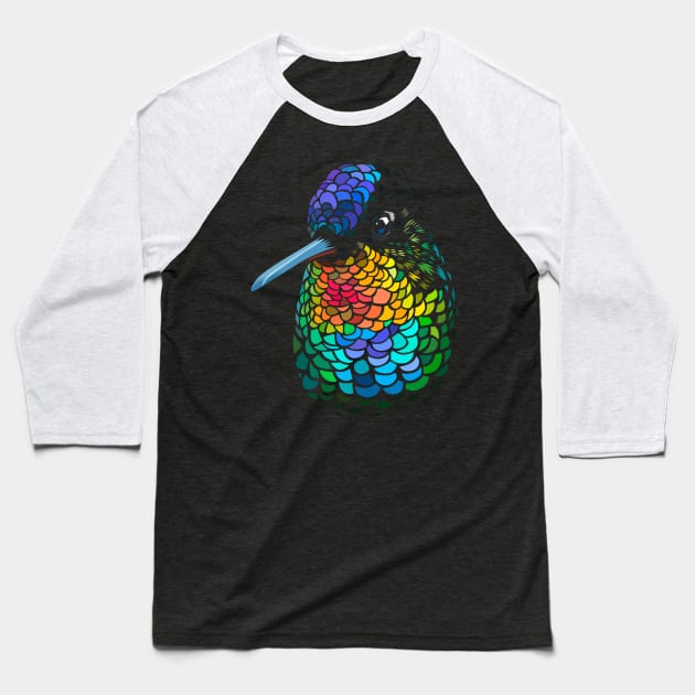 Hummingbird Colors Baseball T-Shirt by albertocubatas
